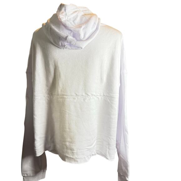 Dixxon Flannel Co. DXF Retro Stripe Cropped Hoodie, White, Women's Medium, NWOT - Picture 4 of 8